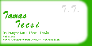 tamas tecsi business card