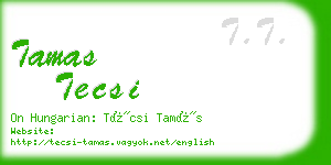 tamas tecsi business card